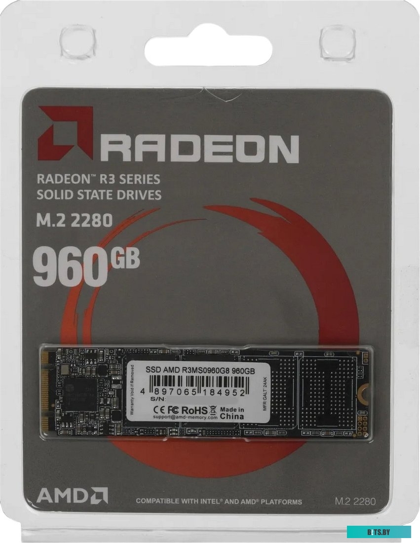 Накопитель SSD AMD PCIe 3.0 x4 960GB R3MP30960G8 Radeon M.2 2280 R3MP30960G8