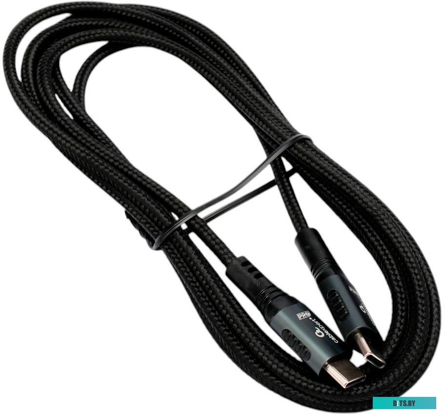 Кабель USB 2.0 Cablexpert ССP-USB2.0-240W-2M Type-C/Type-C, 5А, 240Вт, PD3.1/QC4.0, медь, оплетка, 2м, черный ССP-USB2.0-240W-2M