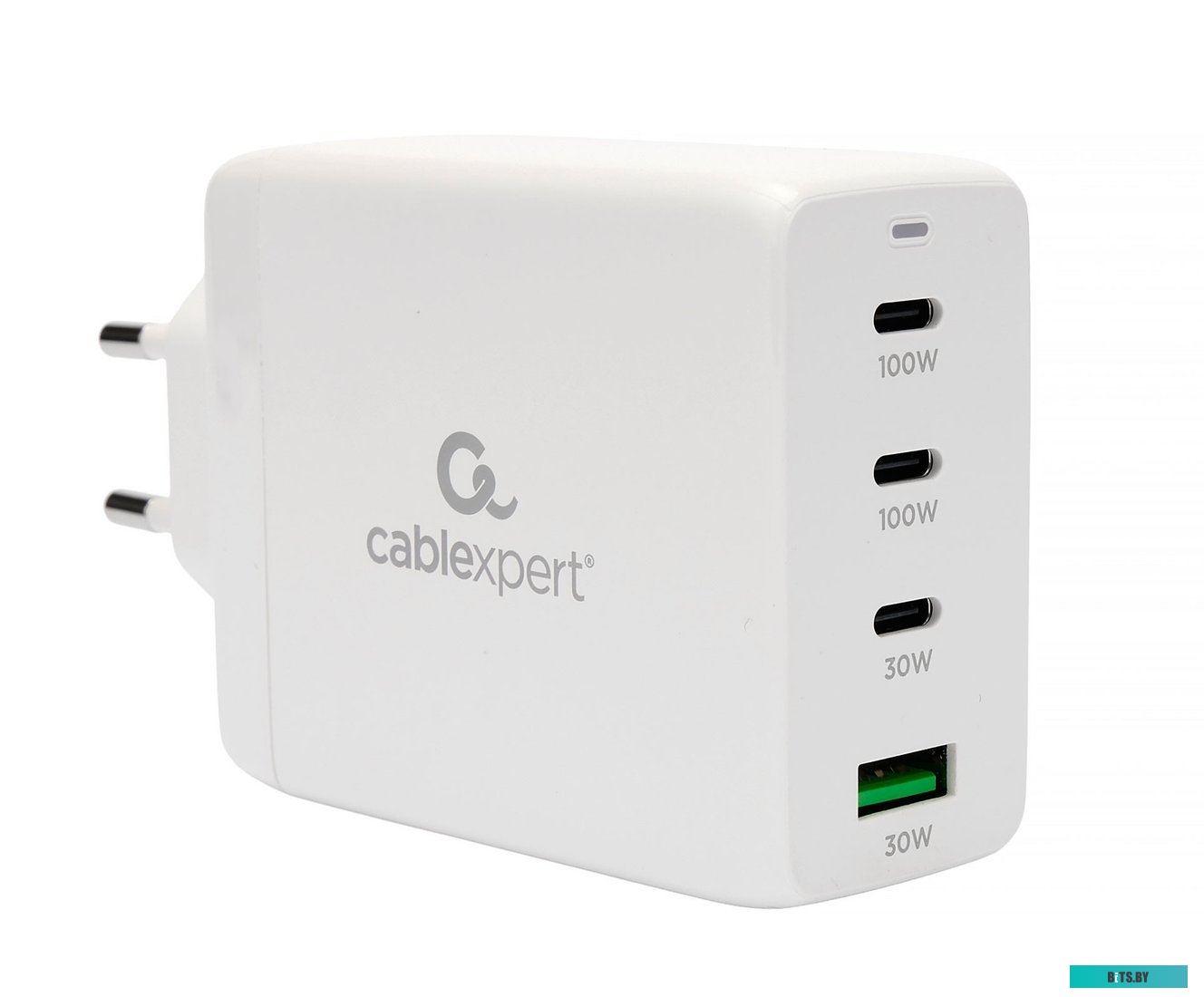 Зарядное устройство сетевое Cablexpert MP3A-PC-66 Зарядное устройство Cablexpert 100Вт GaN, 5A, QC5.0/PD, 3xType-C, 1xUSB, белый, коробка MP3A-PC-66