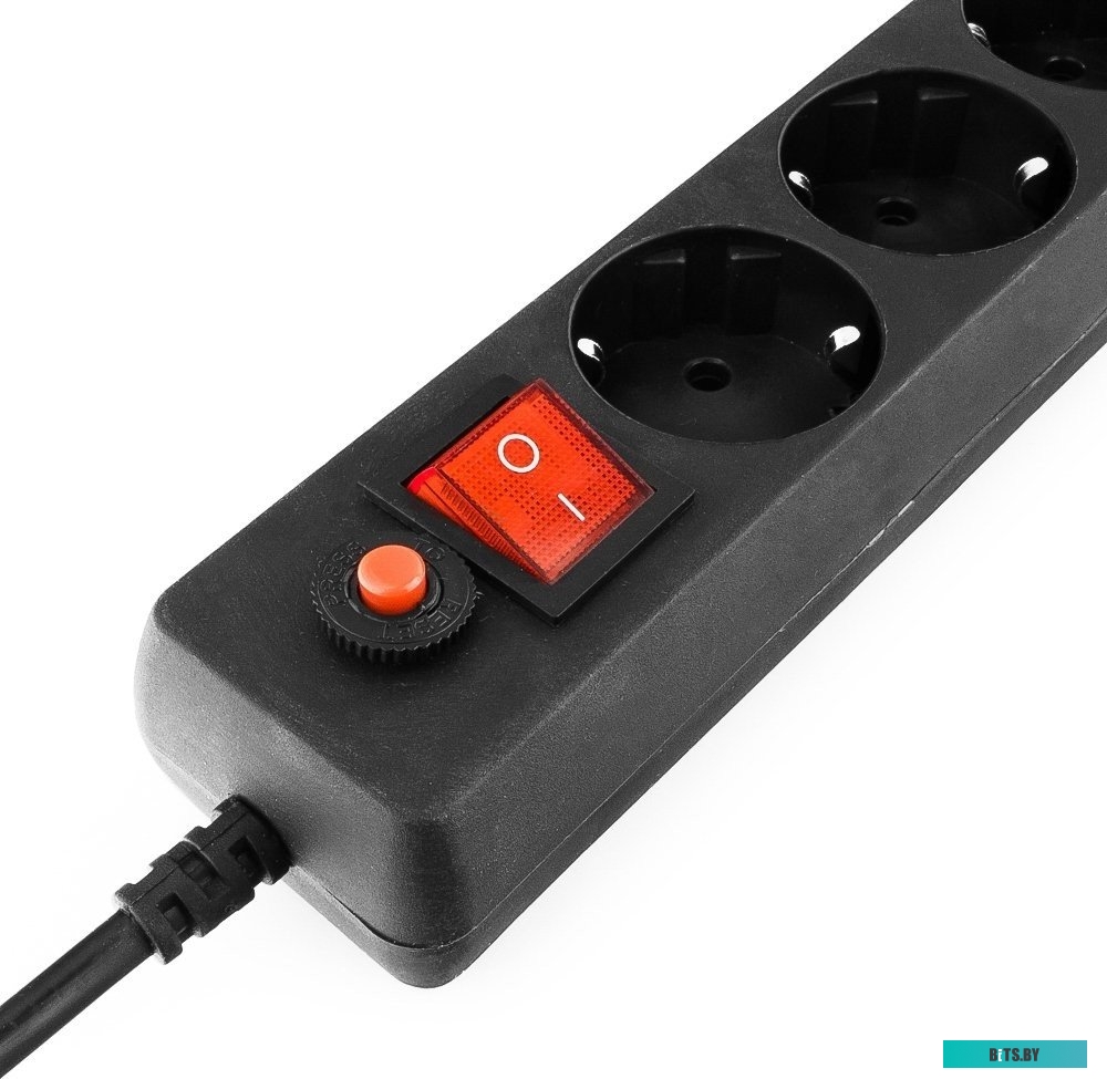 Сетевой фильтр Гарнизон ECL-6-B-7 6р, 10А, 7м, ур.защиты 4, черный, пакет ECL-6-B-7