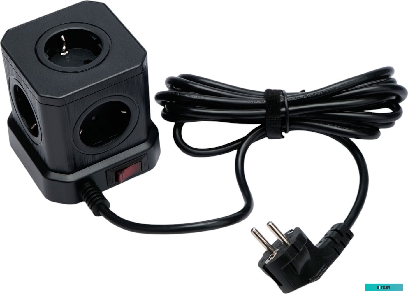 Сетевой фильтр Cablexpert TWR-5-U4-B-3 Tower 5р, 10А, 4хUSB, 3.1А, 3м, ур.защиты 4+, черный, коробка TWR-5-U4-B-3