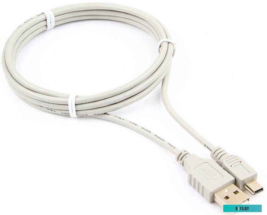 Кабель интерфейсный USB 2.0 Cablexpert CC-USB2-AM5P-6-N AM/MiniUSB, медь, экран, Pro, 1.8м серый, пакет CC-USB2-AM5P-6-N