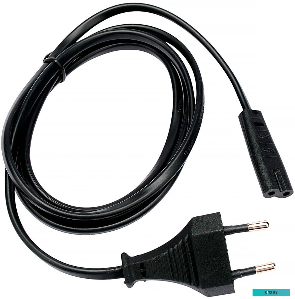 Кабель питания Cablexpert PC-184/2-1.5М CEE 7/16-C7, 2х0.5мм2, 2.5А, 1.5м, черный PC-184/2-1.5М