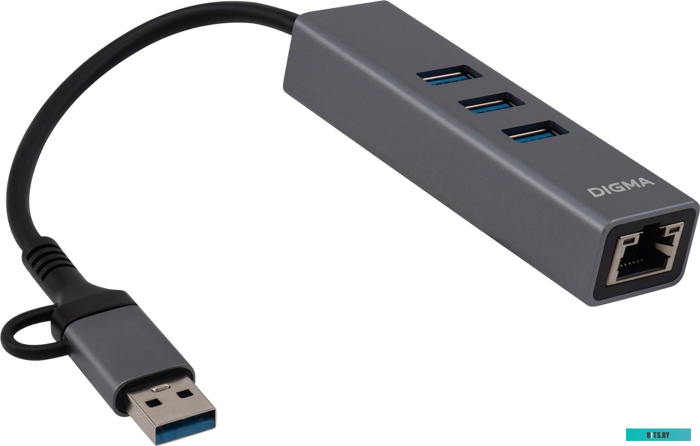 Сетевой адаптер Gigabit Ethernet Digma DLA-GEUCH3 USB 3.0 DLA-GEUCH3