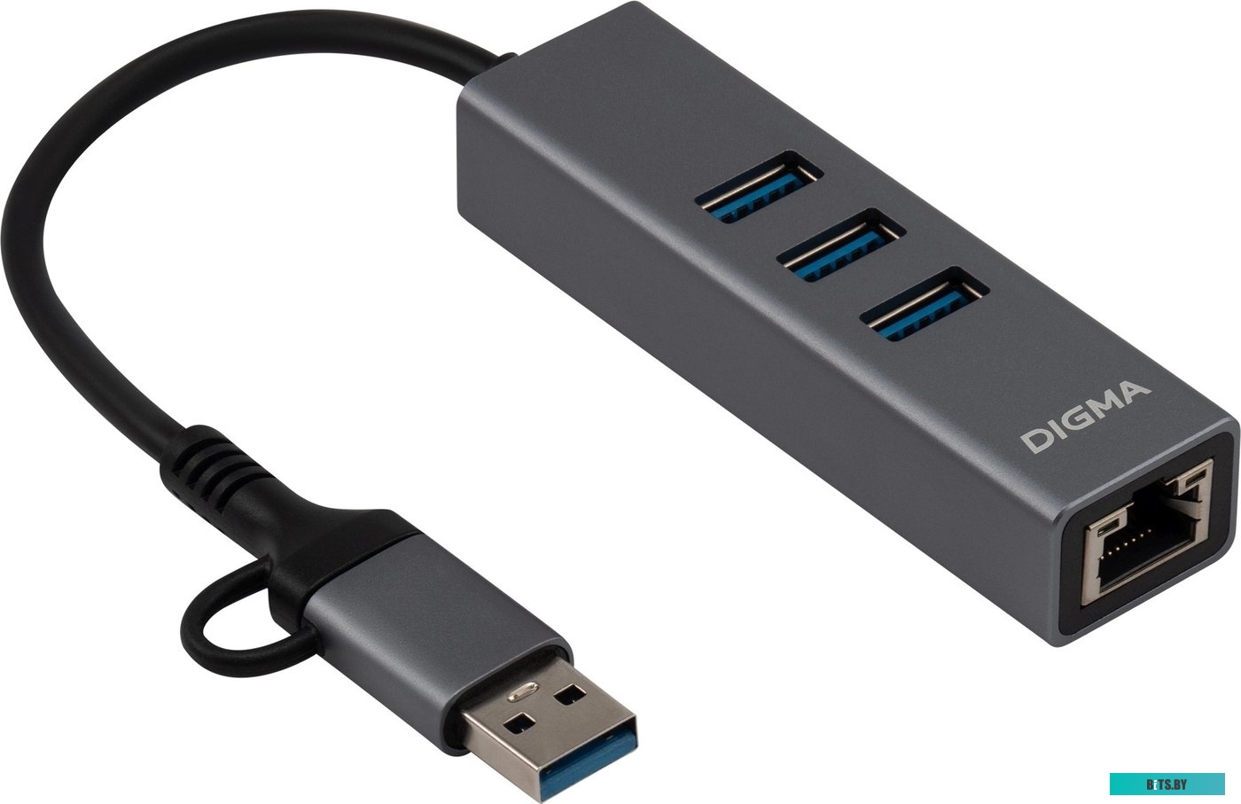Сетевой адаптер Gigabit Ethernet Digma DLA-GEUCH3 USB 3.0 DLA-GEUCH3
