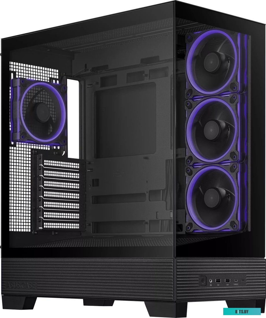 Корпус ASUS TUF GAMING GT302 TG ARGB BLACK (90DC00I0-B19000) GT302/ARGB FANS/BLK 90DC00I0-B19000