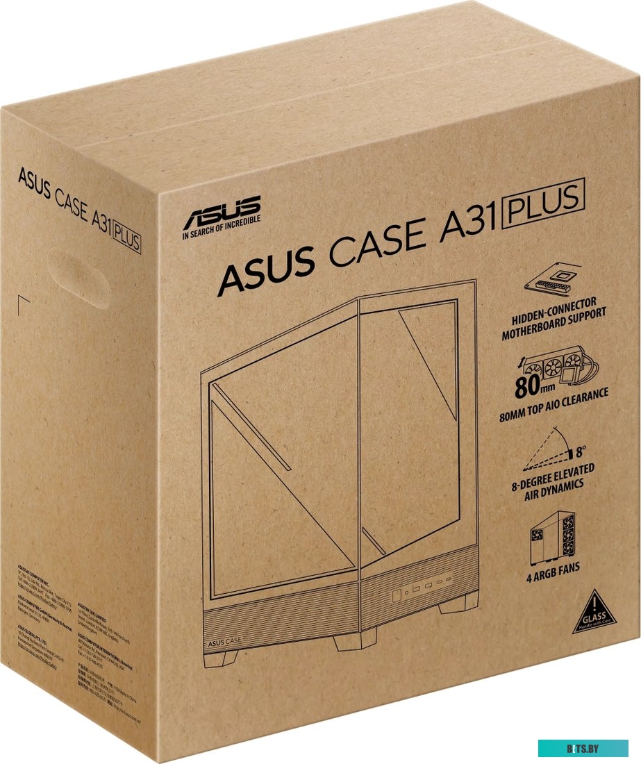 Корпус ASUS TUF GAMING GT302 TG ARGB BLACK (90DC00I0-B19000) GT302/ARGB FANS/BLK 90DC00I0-B19000