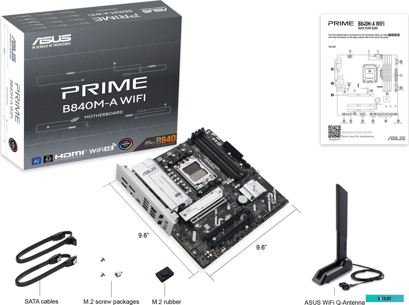 Материнская плата mATX ASUS PRIME B840M-A WIFI 90MB1J20-M0EAY0