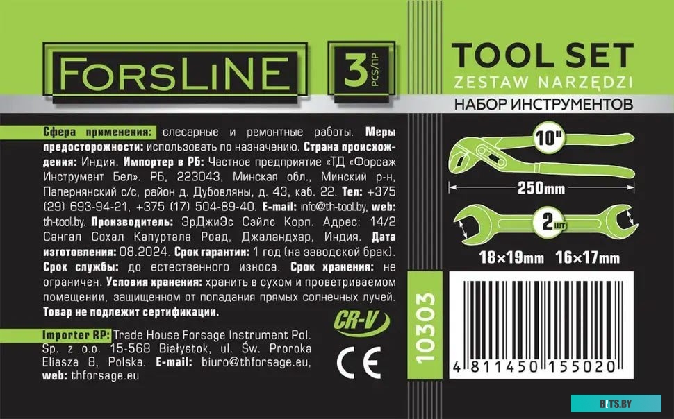 Источник бесперебойного питания Импульс ФОРВАРД Н 10000 10000Вт 10000ВА черный без батареи FW10303