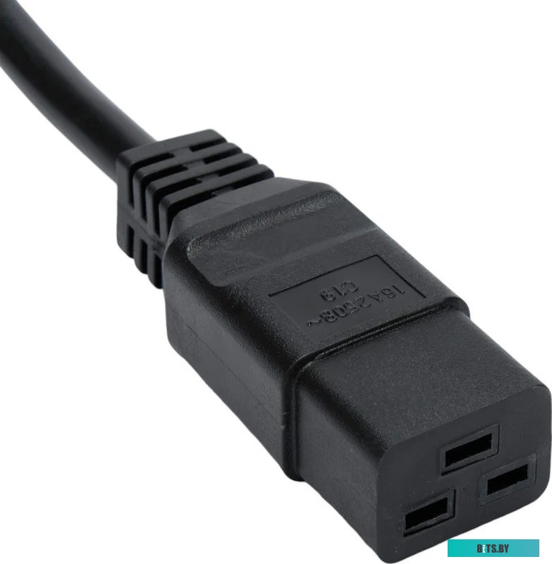 Кабель питания Cablexpert Россия PC-S22-C19-2.5-1.5M, Schuko-C19, 3x2.5мм2, 16A, с заземлением, медь, 1.5м, черный, пакет PC-S22-C19-2.5-1.5M