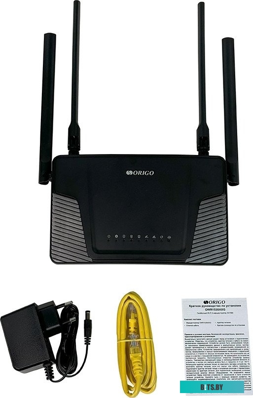 Маршрутизатор ORIGO OWR1530AXG/A1A Гигабитный Mesh Wi-Fi 6 маршрутизатор AX1500, 2.4/5ГГц, 1000Base-T WAN, 3x1000Base-T LAN OWR1530AXG/A1A