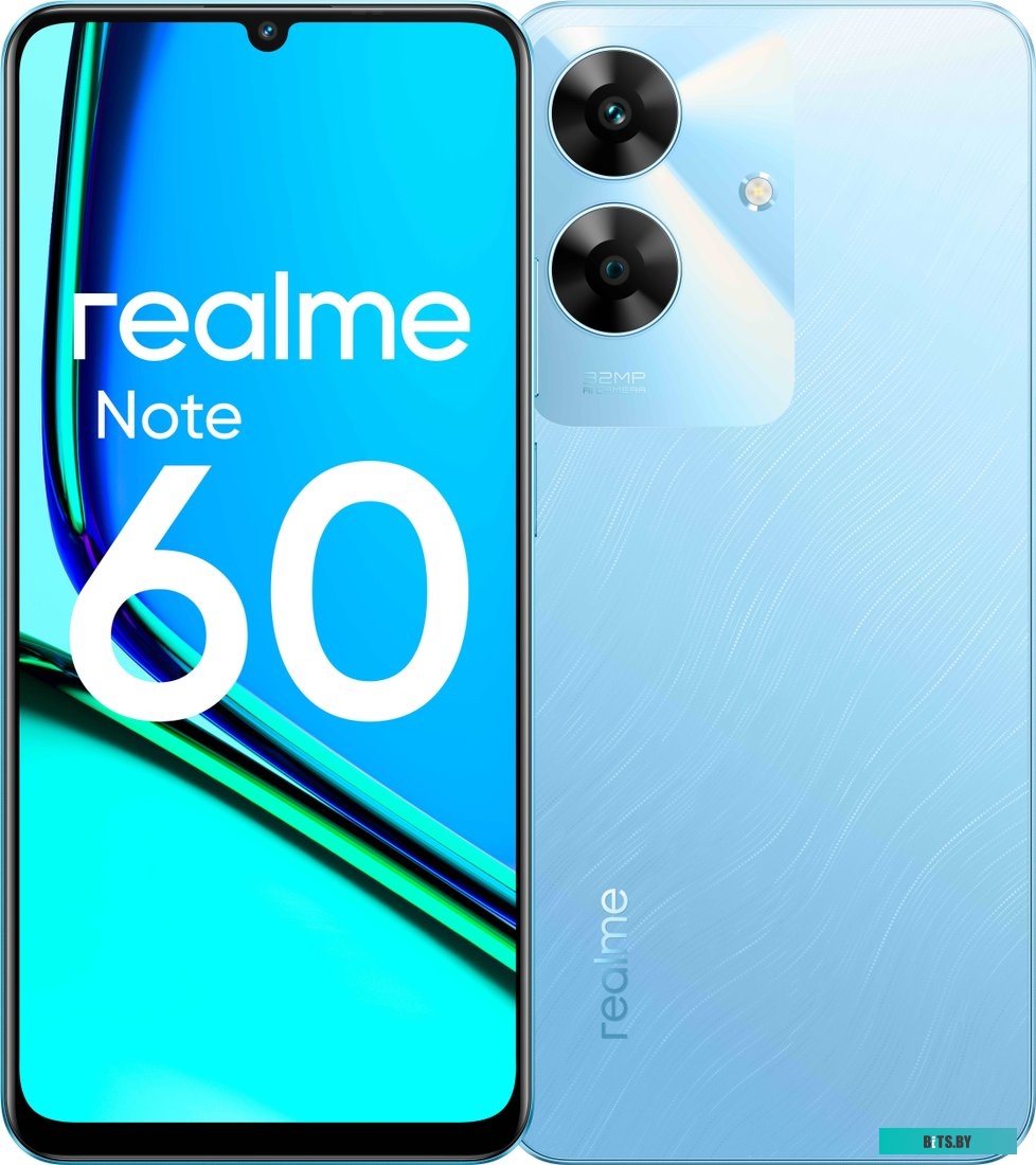 Смартфон Realme RMX3933 Note 60 128Gb 6Gb небесно-голубой моноблок 6941764443914