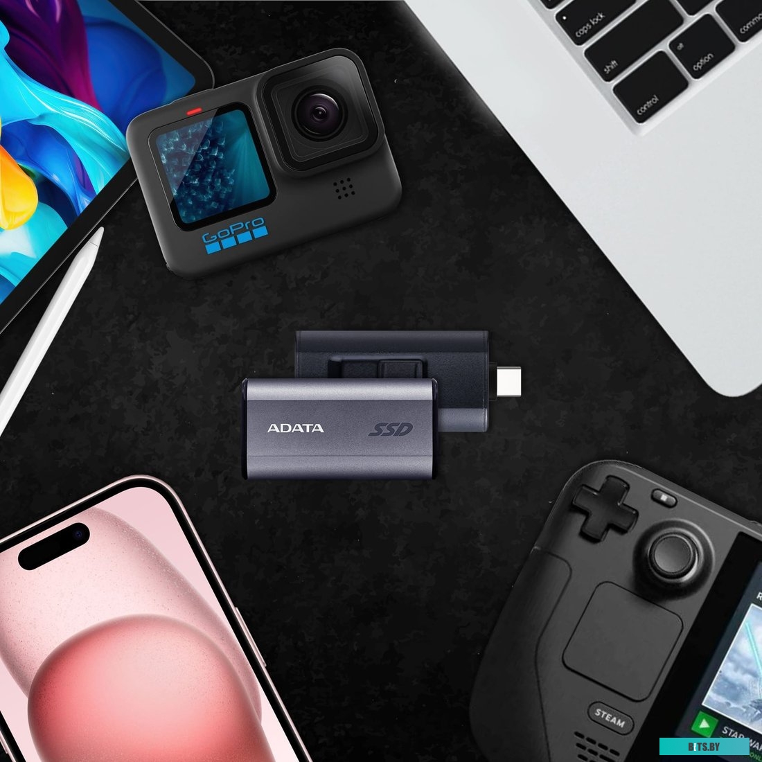Твердотельный накопитель SSD ADATA 500GB SC750 SC750-500G-CCBK USB 3.2 Gen 2 Type-C, 1050/1000 SC750-500G-CCBK