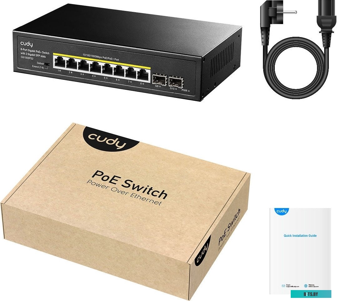Коммутатор CUDY GS1008PS2, неуправляемый GS1008PS2