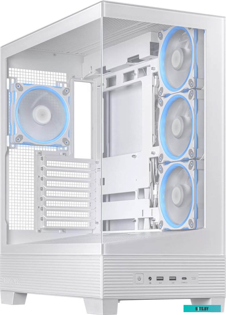 Корпус ASUS TUF GAMING GT302 TG ARGB WHITE/ GT302/ARGB FANS/WHT (90DC00I3-B19000) 90DC00I3-B19000