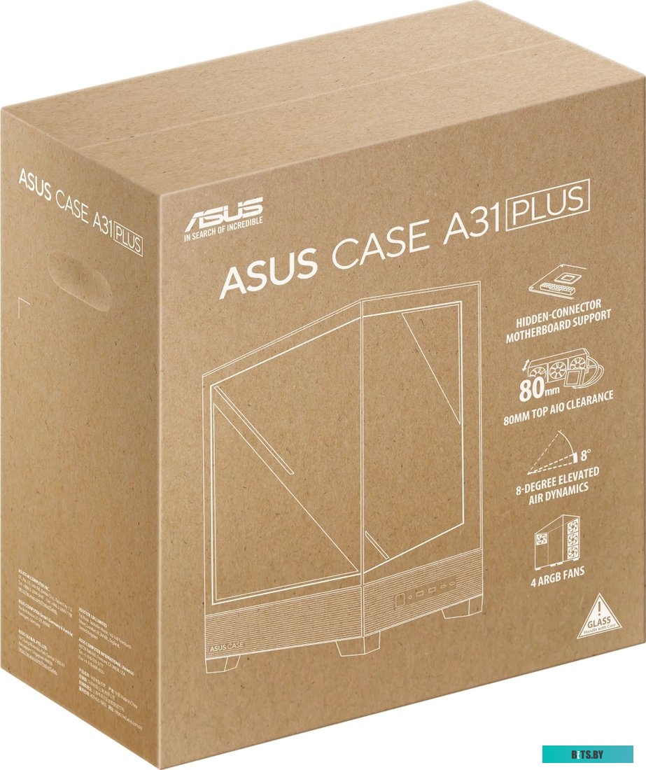 Корпус ASUS TUF GAMING GT302 TG ARGB WHITE/ GT302/ARGB FANS/WHT (90DC00I3-B19000) 90DC00I3-B19000