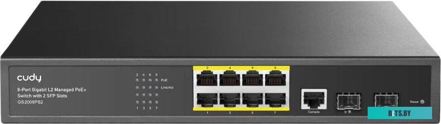 Коммутатор CUDY GS2008PS2, управляемый GS2008PS2