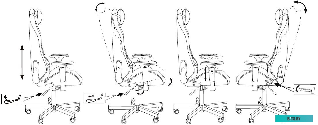 Кресло Zombie Knight N1 Fabric Light-27 (синий) <KNIGHT N1 BLUE>