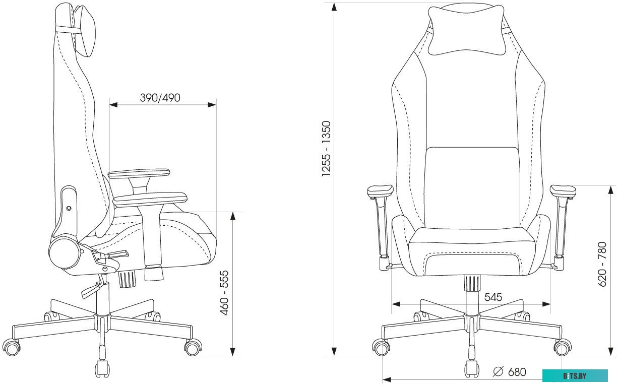 Кресло Zombie Knight N1 Fabric Light-27 (синий) <KNIGHT N1 BLUE>