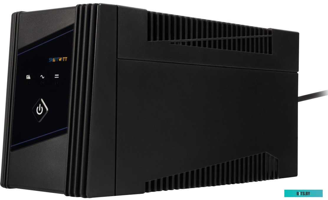 Источник бесперебойного питания SMARTWATT линейно-интерактивный, 1500/900 ВА/Вт, напольный, LED индикация, Shuko CEE7/4 - 2 шт. , IEC C13 - 3 шт.