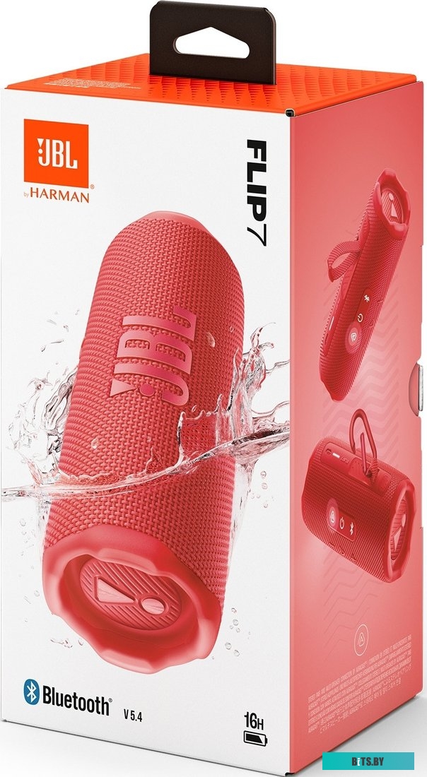 JBLCLIP4REDAM Колонка портативная JBL Clip 4, 5Вт, красный [jblclip4redam]