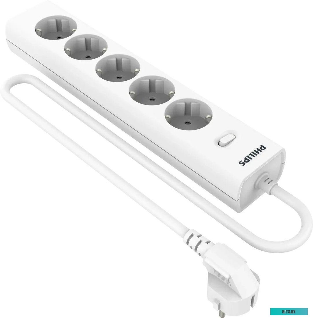 Сетевой фильтр Philips CHP2155BA/51 2м (5 розеток) черный (коробка) CHP2155BA/51