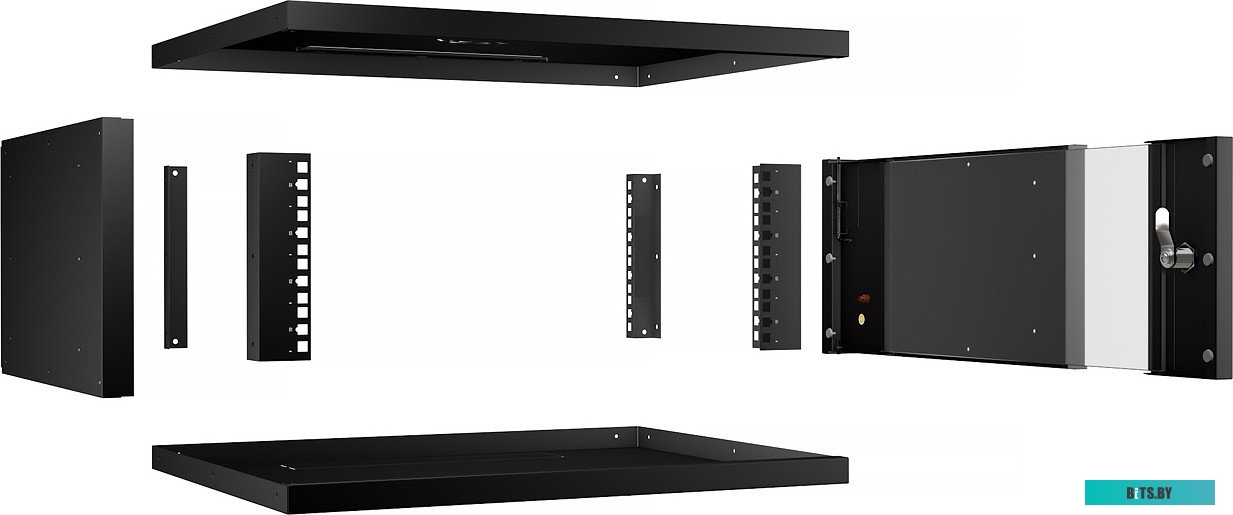 WSC-05D-12U55/45 Cabeus WSC-05D-12U55/45 Шкаф телекоммуникационный настенный 19" 12U, серия LIGHT разборный, дверь стекло, цвет серый