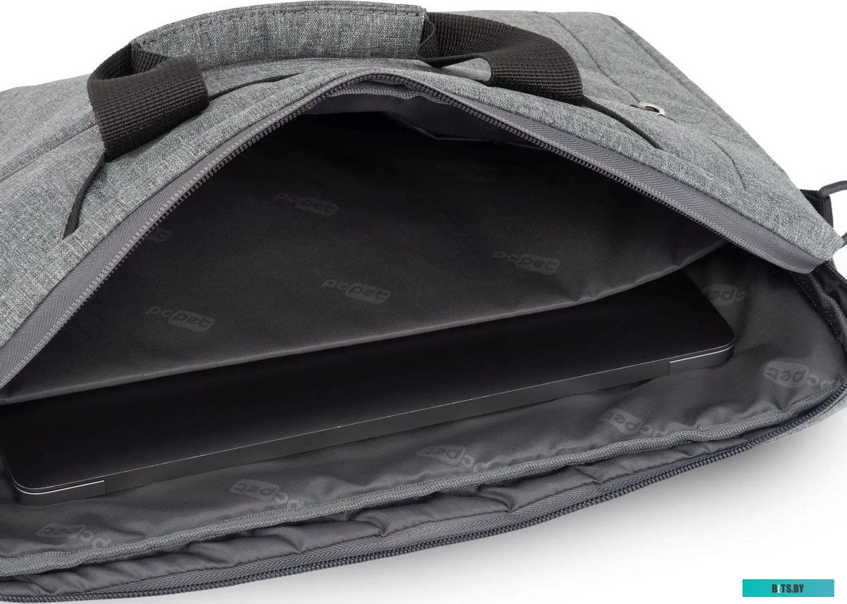 PCP15B2GY Сумка для ноутбука 15.6" PC Pet PCP15B2GY серый/черный полиэстер