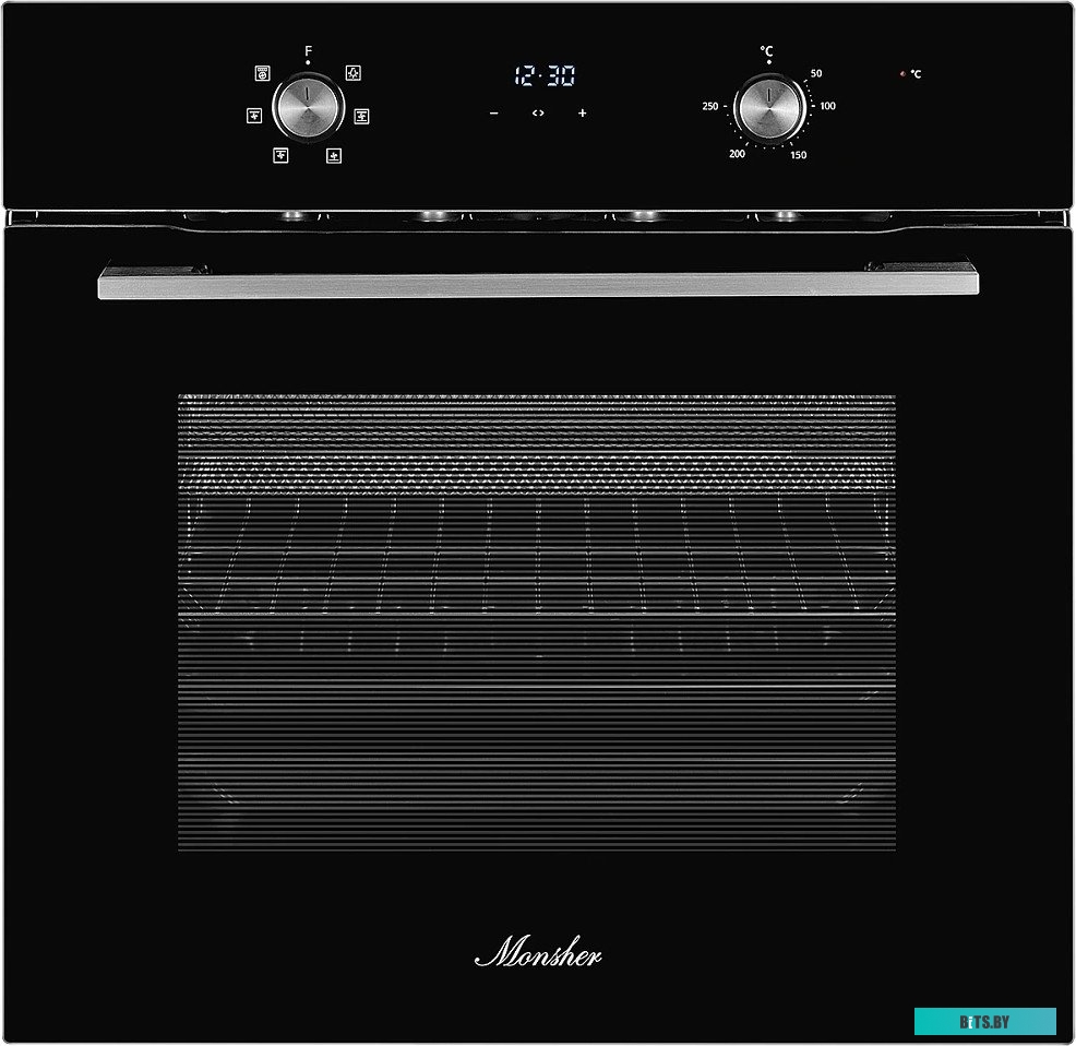 MOE 6026 Acier Встраиваемый электрический духовой шкаф MONSHER/ Электрический независимый духовой шкаф, 6 режимов: Нижний нагрев, Традиционный нагрев,