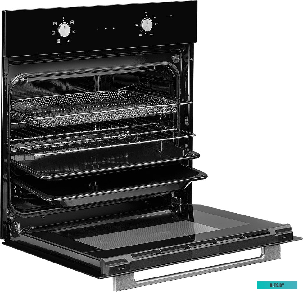 MOE 6026 Acier Встраиваемый электрический духовой шкаф MONSHER/ Электрический независимый духовой шкаф, 6 режимов: Нижний нагрев, Традиционный нагрев,