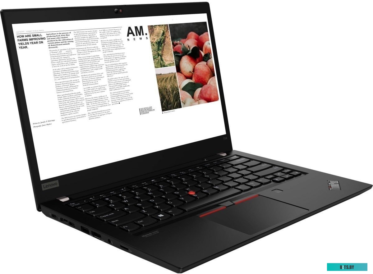 Ноутбук Lenovo ThinkPad T14 Gen 2 Core i5 1135G7 16Gb SSD512Gb Intel UHD Graphics 14" IPS FHD (1920x1080) Windows 11 Professional black WiFi BT Cam (2