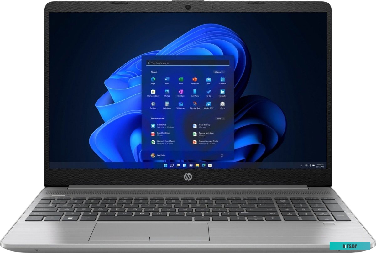7X9D1UT Ноутбук HP 250 G9 Core i5 1235U 8Gb SSD256Gb Intel Iris Xe graphics 15.6" FHD (1920x1080)/ENGKBD Windows 11 Professional dk.silver WiFi BT Cam