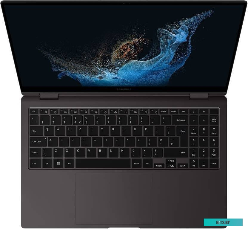 NP950QED-KA1IN Ноутбук Samsung Galaxy Book 2 Pro 360 NP950 Core i7 1260P 16Gb SSD512Gb Intel Iris Xe graphics 15.6" AMOLED Touch FHD (1920x1080) Windo
