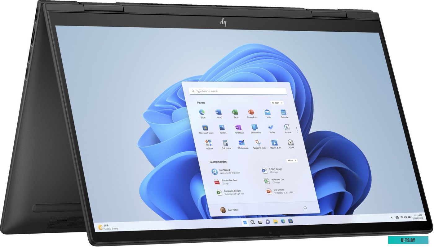 8F919EA Ноутбук HP Envy x360 15-fh0003ci Ryzen 5 7530U 16Gb SSD1Tb AMD Radeon 15.6" IPS Touch FHD (1920x1080) Windows 11 Home black WiFi BT Cam (8F919
