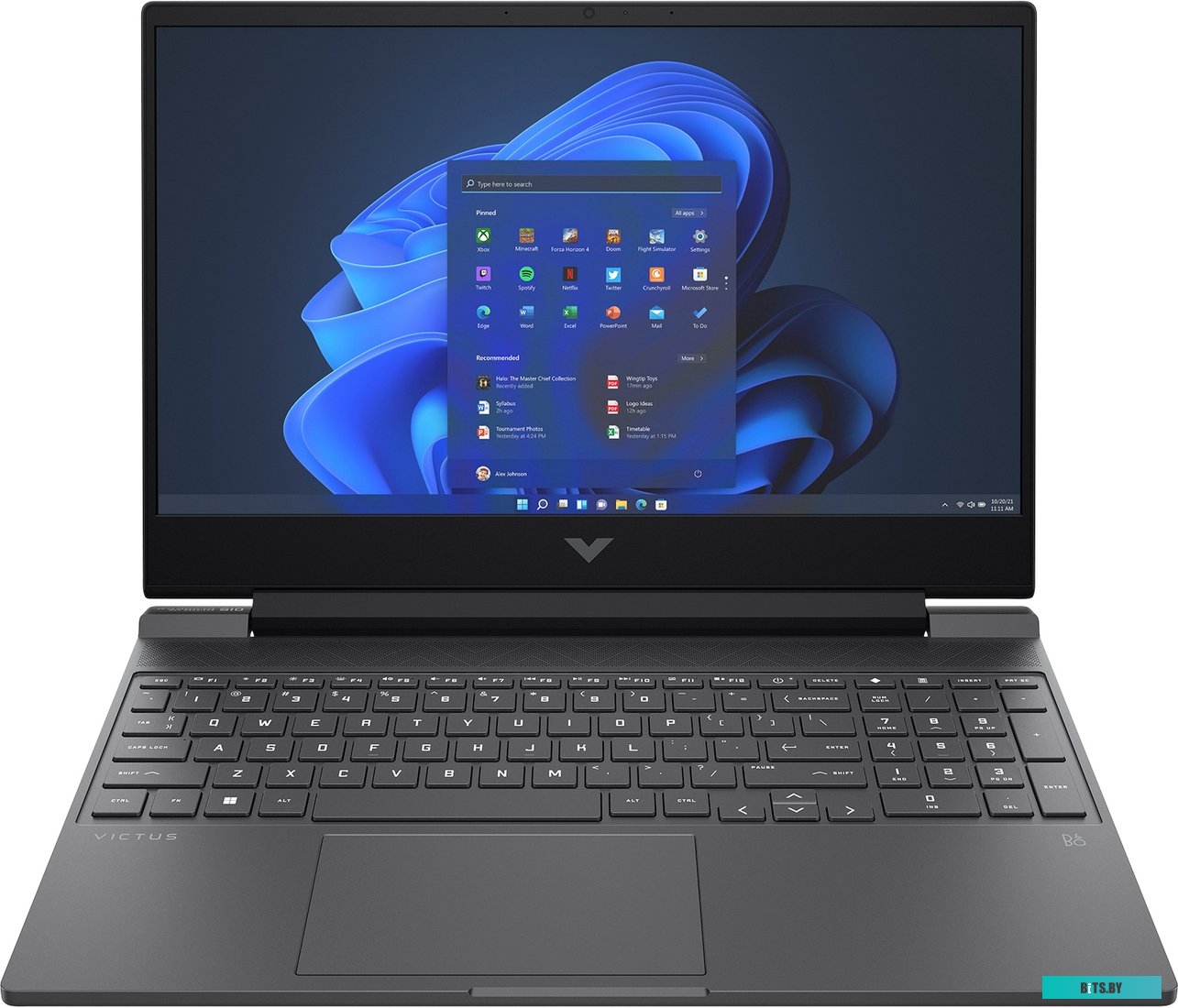 809P6EA Ноутбук HP Victus 15-fa0065ci Core i5 12450H 16Gb SSD512Gb NVIDIA GeForce RTX 3050 4Gb 15.6" IPS FHD (1920x1080) Free DOS grey WiFi BT Cam (80