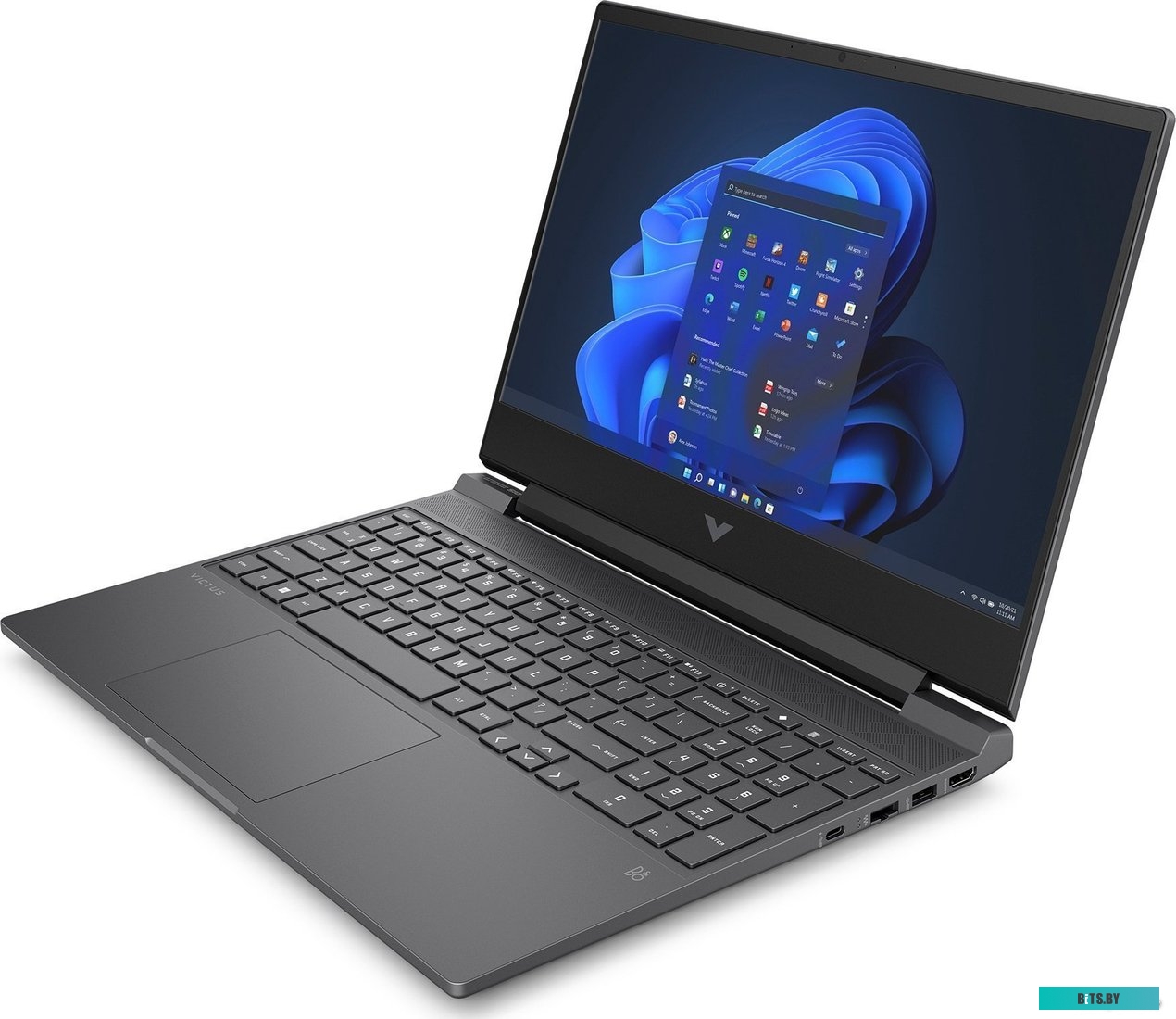 809P6EA Ноутбук HP Victus 15-fa0065ci Core i5 12450H 16Gb SSD512Gb NVIDIA GeForce RTX 3050 4Gb 15.6" IPS FHD (1920x1080) Free DOS grey WiFi BT Cam (80