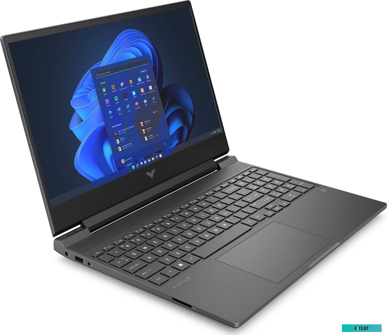 809P6EA Ноутбук HP Victus 15-fa0065ci Core i5 12450H 16Gb SSD512Gb NVIDIA GeForce RTX 3050 4Gb 15.6" IPS FHD (1920x1080) Free DOS grey WiFi BT Cam (80
