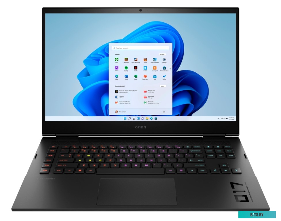 8F5P7EA Ноутбук HP Omen 17-ck2005ci Core i7 13900HX 32Gb SSD2Tb NVIDIA GeForce RTX4080 12Gb 17.3" IPS QHD (2560x1440) Free DOS black WiFi BT Cam (8F5P