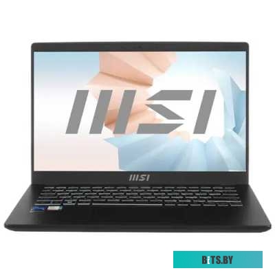 9S7-14J112-263-NC2 Ноутбук MSI Modern 14  C12M-263RU, Core I5-1235U 14" FHD(1920*1080),IPS, LPDDR4 16GB, 512GB M.2 SSD, Iris Xe Graphics, Black,39Whr,