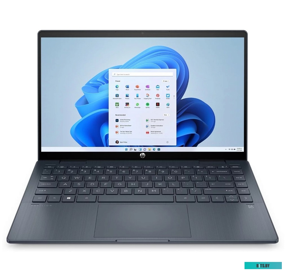 9D3T3EA Ноутбук HP Pavilion x360 14-ek1027ci Core i5 1335U 16Gb SSD512Gb Intel Iris Xe graphics 14" IPS Touch FHD (1920x1080) Free DOS blue WiFi BT Ca