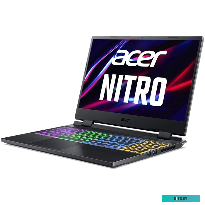NH.QFHEX.002 QWERTY Ноутбук Acer Nitro 5 AN515-58-564G 15.6" FHD IPS, Intel Core i5-12450H, 16Gb, 512Gb SSD, RTX 3050 4GB, RJ45, USB-C, int., DOS, чер