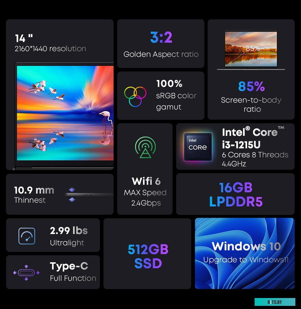 Ноутбук Chuwi CoreBook X  (CWI570-501N5E1HD CWI570-501N5E1HDMAXP_32Gb