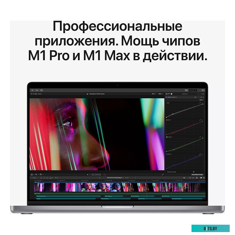 MKGQ3ID/A Ноутбук MacBook Pro 14" Space Grey 10CPU/16GPU 16/1TB Apple M1Pro MKGQ3ID/A A2442