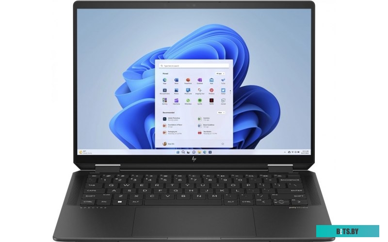 A1LJ5EA Ноутбук HP Spectre x360 14-eu0004ci Core Ultra 7 155H 16Gb SSD512Gb Intel Arc 14" OLED Touch 2.8K (2880x1800) Windows 11 Home black WiFi BT Ca