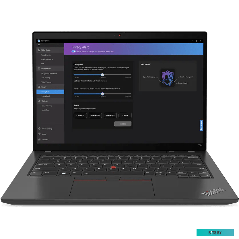Ноутбук Lenovo ThinkPad T14 Gen 4 (21HESGC000) 14" WUXGA IPS/i5-1335U/16GB/SSD512GB/UMA/IR WH/LAN/Backlit/DOS/Thunder Black