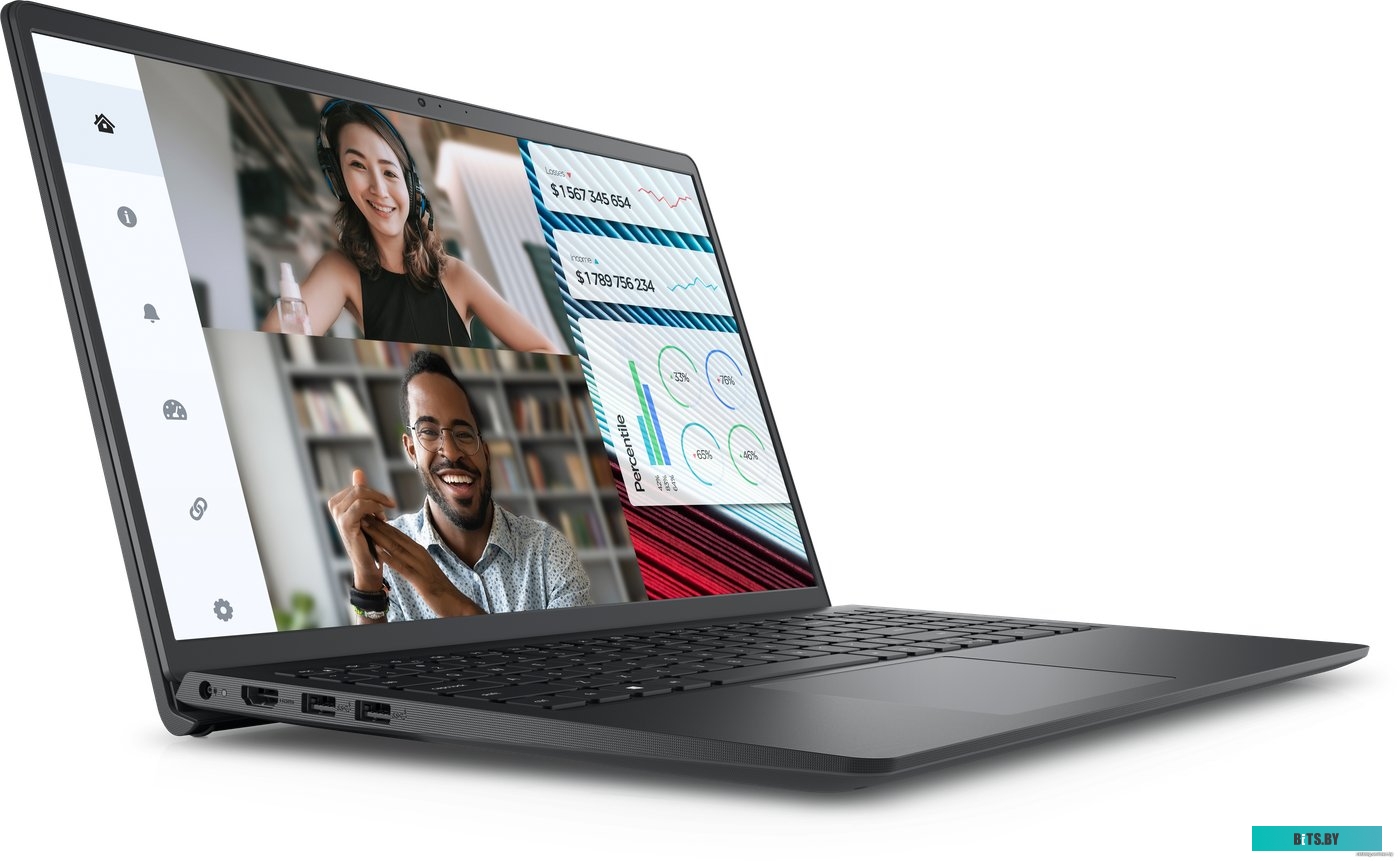 Ноутбук DELL Vostro 3520 [3520-5850_PRO] Black 15.6" {FHD i5-1235U/16Gb/512Gb SSD/RJ45/W11Pro} (3520-4-UBU/V3520N)