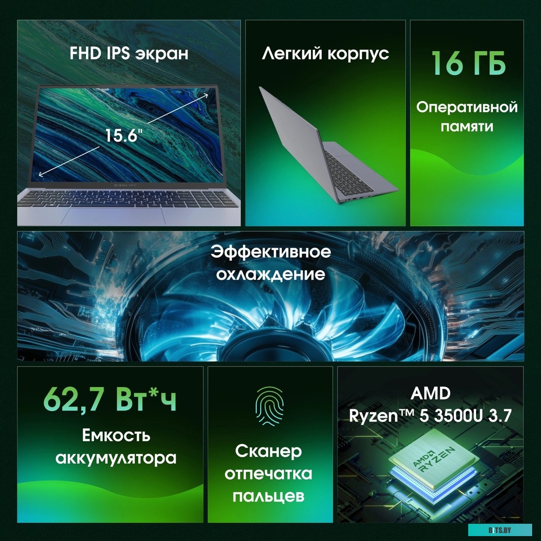 Ноутбук Digma Pro Cursus DN15R5-ADXW10