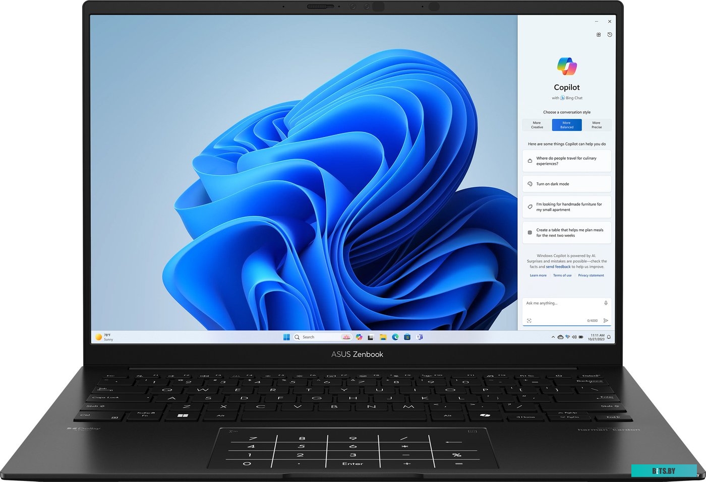 Ноутбук ASUS ZenBook 14 OLED UM3406KA-QD180 90NB14U1-M00AK0_Win11P