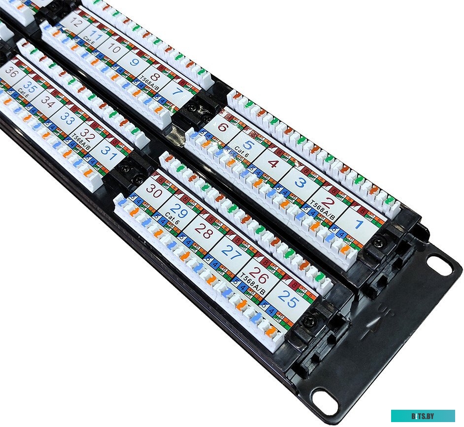 Патч-панель TWT PP48UTP/6, 48 портов, UTP, кат.6, 2U