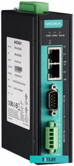 Переходник MOXA NPort IA5150AI, 1 Port RS-232/422/485 (DB9M) в 2 Port 10/100BaseTX, 1KV serial surge, 2 KV